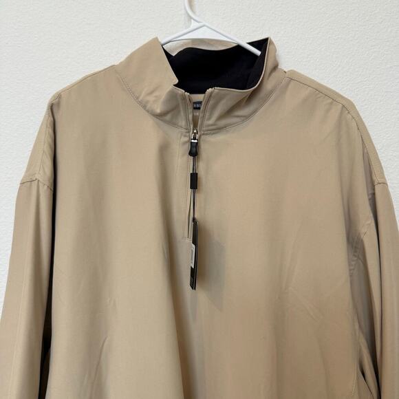 Pebble Beach Performance Pullover Jacket Mens XXL Beige Golf Water Resistant‎ - Picture 2 of 11
